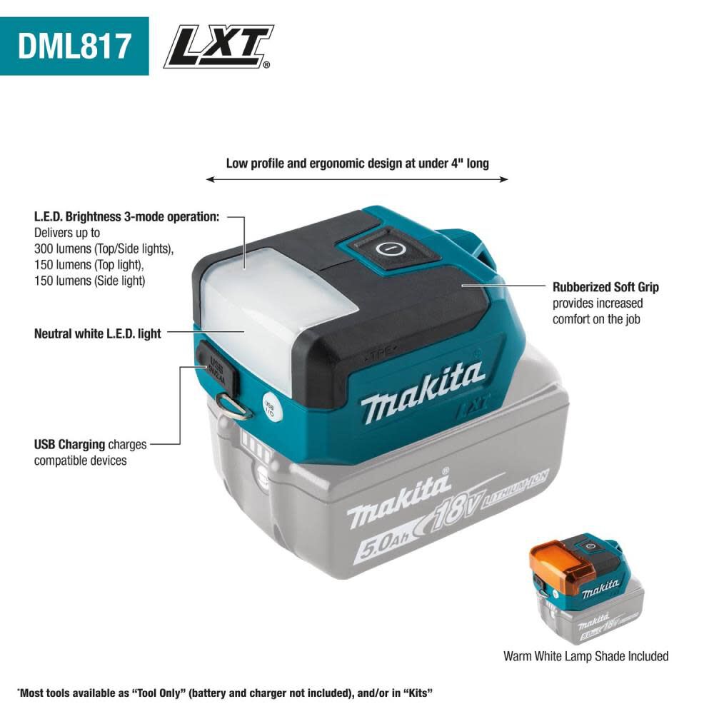 18V LXT Compact L.E.D. Flashlight/Power Source (Bare Tool) DML817