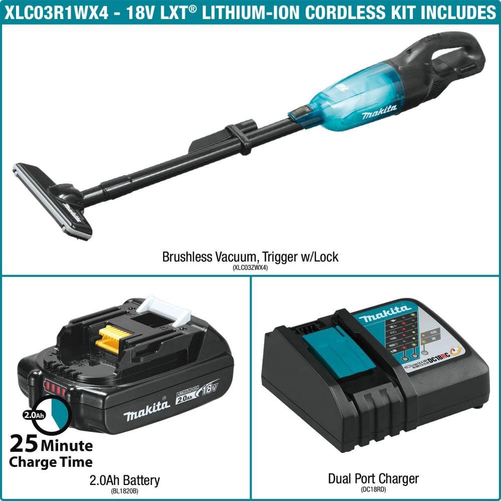 18V LXT Compact Vacuum Kit Trigger with Lock XLC03R1WX4