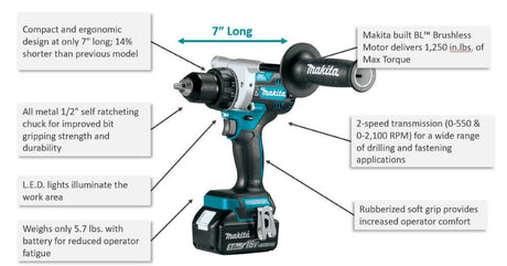 18V LXT Driver Drill Lithium Ion 1/2in (Bare Tool) XFD14Z