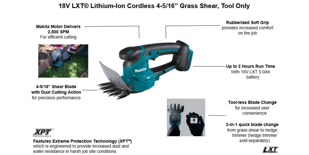 18V LXT Grass Shear Lithium Ion Cordless 4 5/16in (Bare Tool) XMU05Z