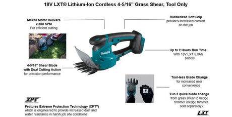 18V LXT Grass Shear Lithium Ion Cordless 4 5/16in (Bare Tool) XMU05Z