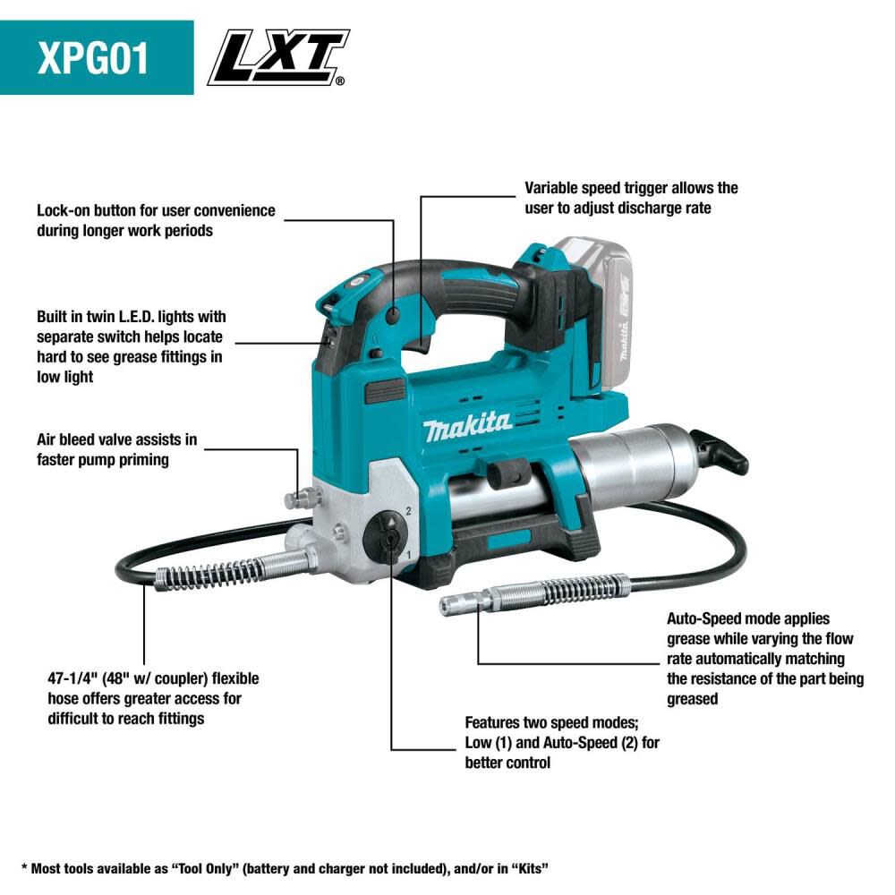 18V LXT Grease Gun Lithium Ion Cordless Kit XPG01S1