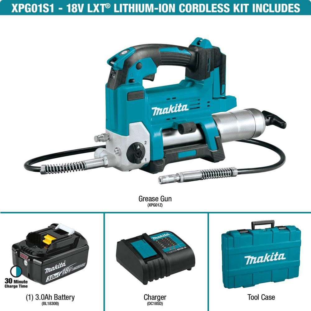 18V LXT Grease Gun Lithium Ion Cordless Kit XPG01S1