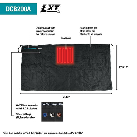 18V LXT Heated Blanket Only Lithium Ion Cordless (Bare Tool) DCB200A