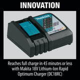 18V LXT Lithium-Ion Battery and Rapid Optimum Charger Starter Pack (5.0Ah) BL1850BDC2