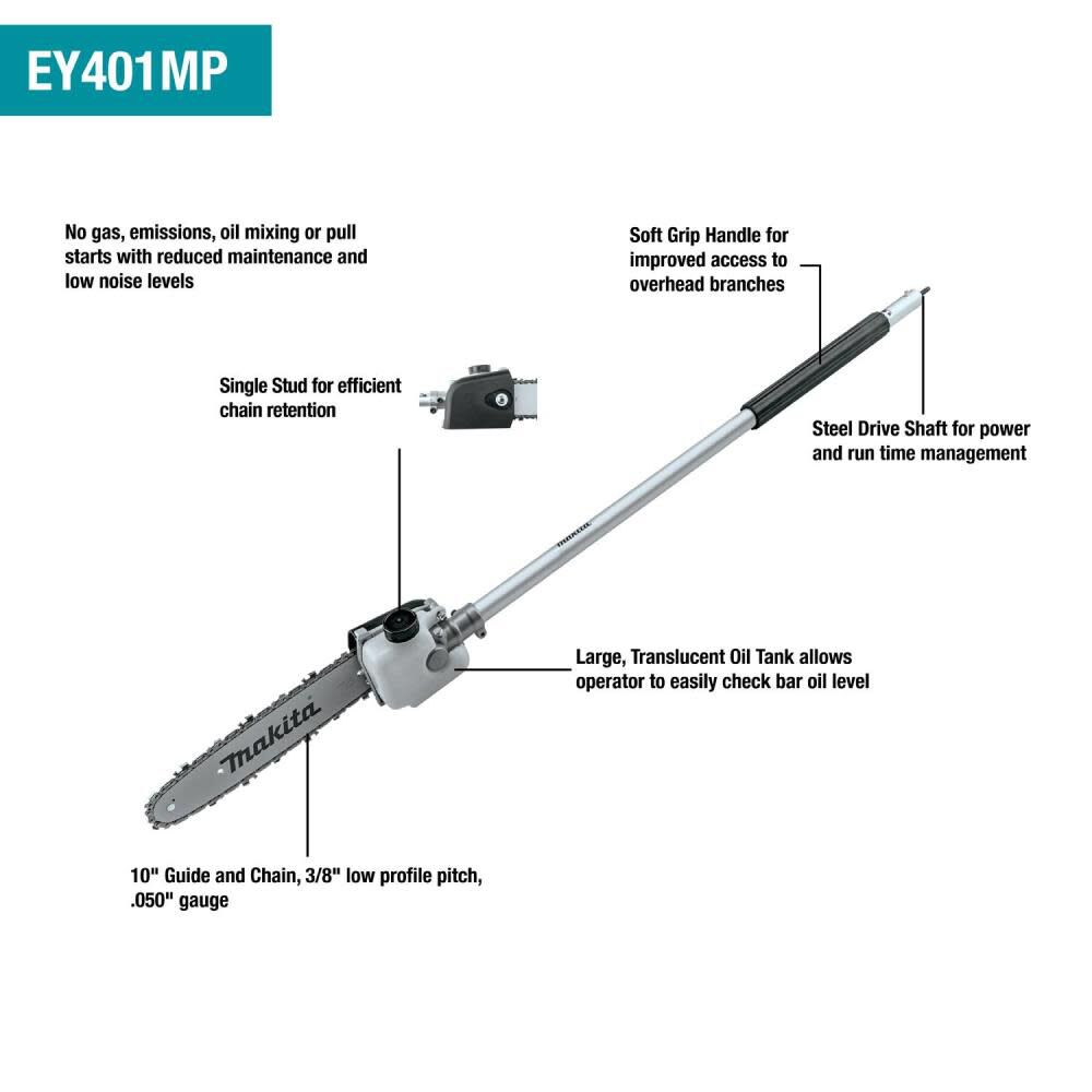 18V LXT Lithium-Ion Brushless Cordless Couple Shaft Power Head Kit With 13in String Trimmer & 10in Pole Saw Attachments (4.0Ah) XUX02SM1X4