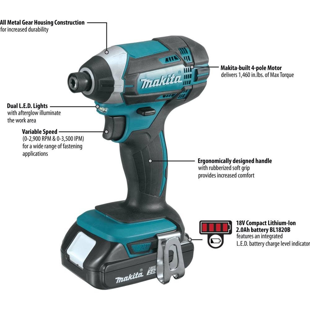 18V LXT Lithium-Ion Compact Cordless 2-Pc. Combo Kit (2.0Ah) XT262R