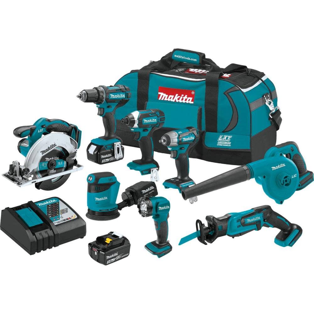 18V LXT Lithium-Ion Cordless 8-Piece Combo Kit (3.0Ah) XT801X1