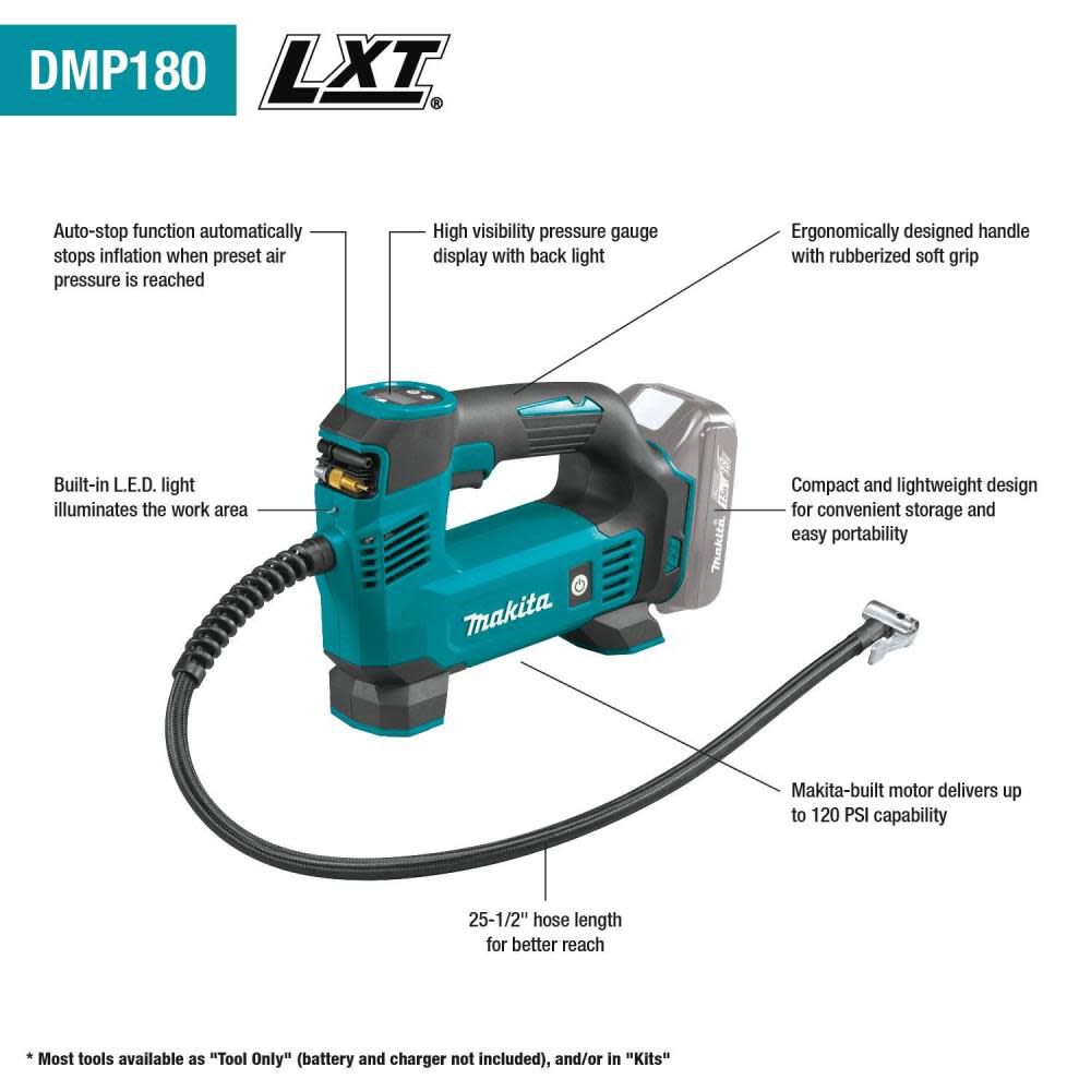 18V LXT Lithium-Ion Cordless Inflator (Bare Tool) DMP180ZX