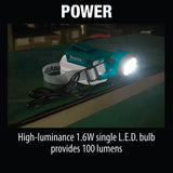 18V LXT Lithium-Ion Cordless L.E.D. Headlamp (Bare Tool) DML800