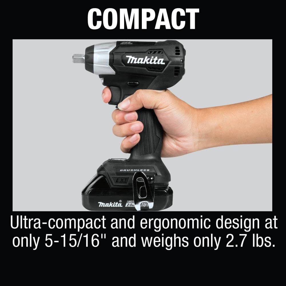 18V LXT Sub Compact 1/2in Sq Drive Impact Wrench Kit XWT13RB