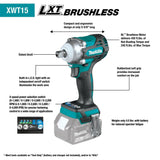 18V LXT Utility Impact Wrench 1/2in (Bare Tool) XWT15XVZ