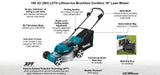 18V X2 (36V) LXT Lithium-Ion Brushless Cordless 18in Lawn Mower Kit with 4 Batteries (5.0Ah) XML03PT1