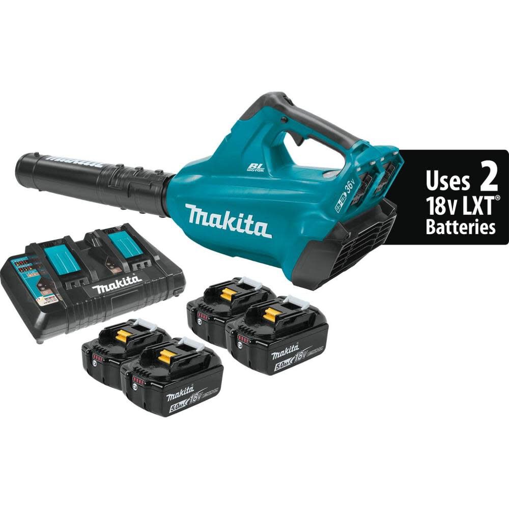 18V X2 (36V) LXT Lithium-Ion Brushless Cordless Blower Kit with 4 Batteries (5.0Ah) XBU02PT1