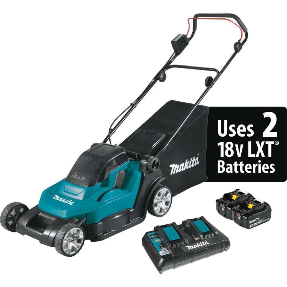 18V X2 (36V) LXT Lithium-Ion Cordless 17in Residential Lawn Mower Kit (5.0Ah) XML05PT