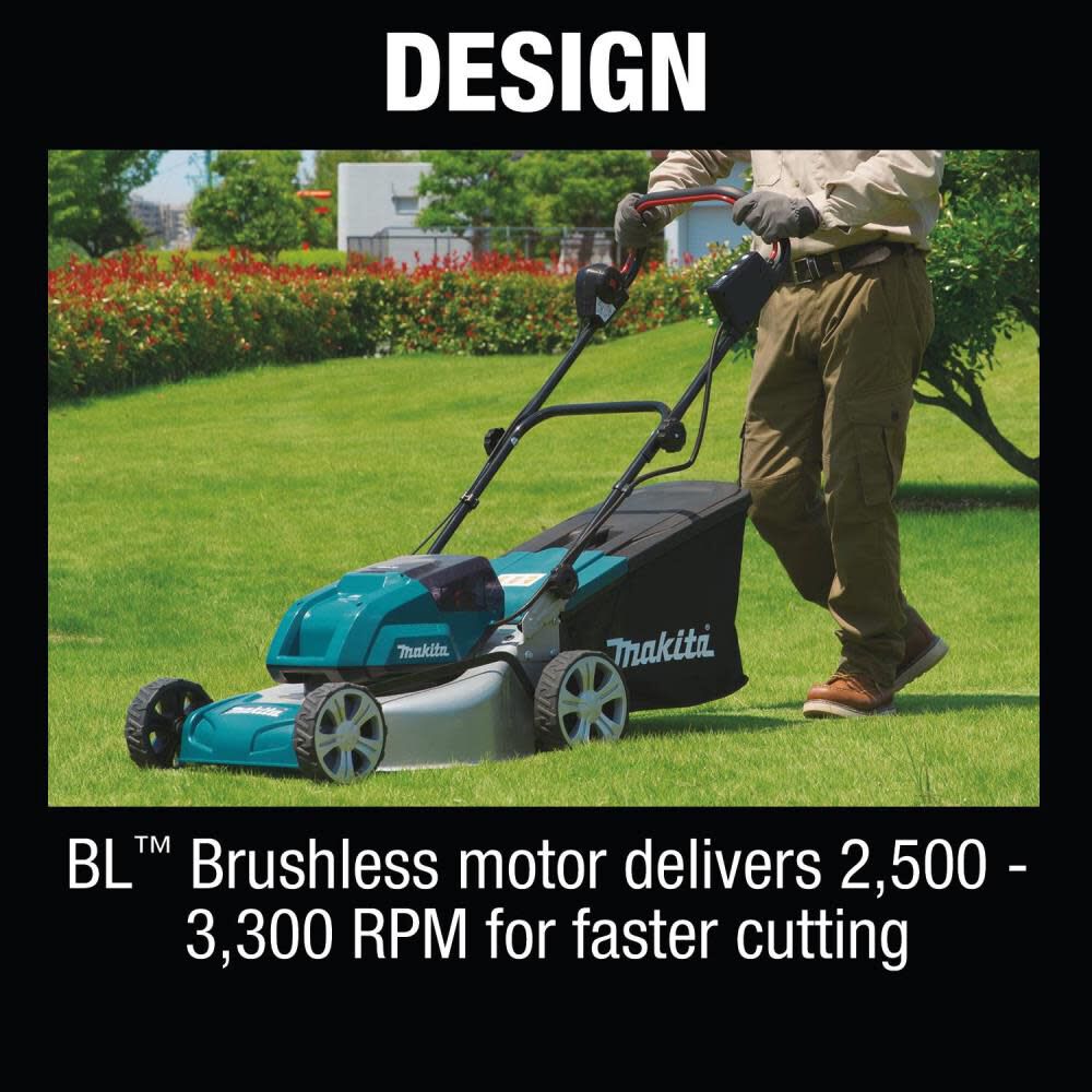 18V X2 (36V) LXT LithiumIon Brushless Cordless 18in Lawn Mower Kit with 4 Batteries 4.0Ah XML03CM1