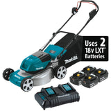 18V X2 (36V) LXT LithiumIon Brushless Cordless 18in Lawn Mower Kit with 4 Batteries 4.0Ah XML03CM1