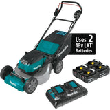 18V X2 (36V) LXT LithiumIon Brushless Cordless 21in Lawn Mower Kit with 4 Batteries (5.0Ah) XML07PT1