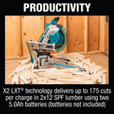 18V X2 LXT 36V 12in Miter Saw & Laser (Bare Tool) XSL08Z