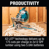 18V X2 LXT 36V 12in Miter Saw Kit & Laser XSL08PT