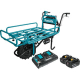 18V X2 LXT Brushless Cordless Power-Assisted Hand Truck/Wheelbarrow Kit with Flat Bed (5.0Ah) XUC01PTX2