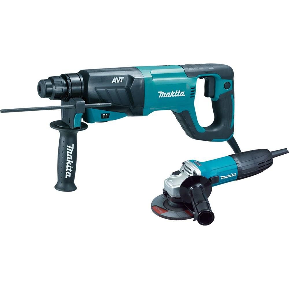 1In AVT SDS+ Rotary Hammer and 4-1/2In Angle Grinder Package HR2641X1