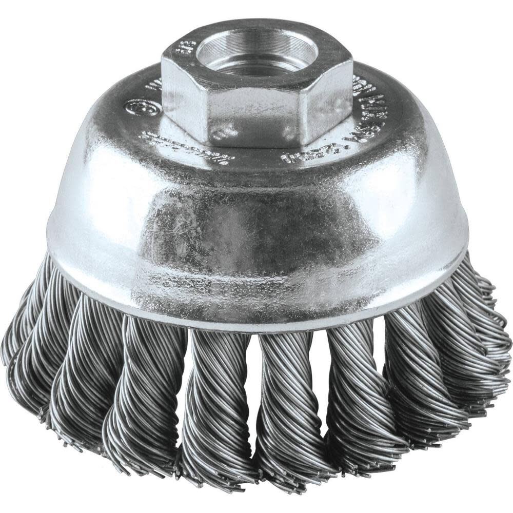 2-3/4in Knot Wire Cup Brush Stainless 5/8in-11 A-98435