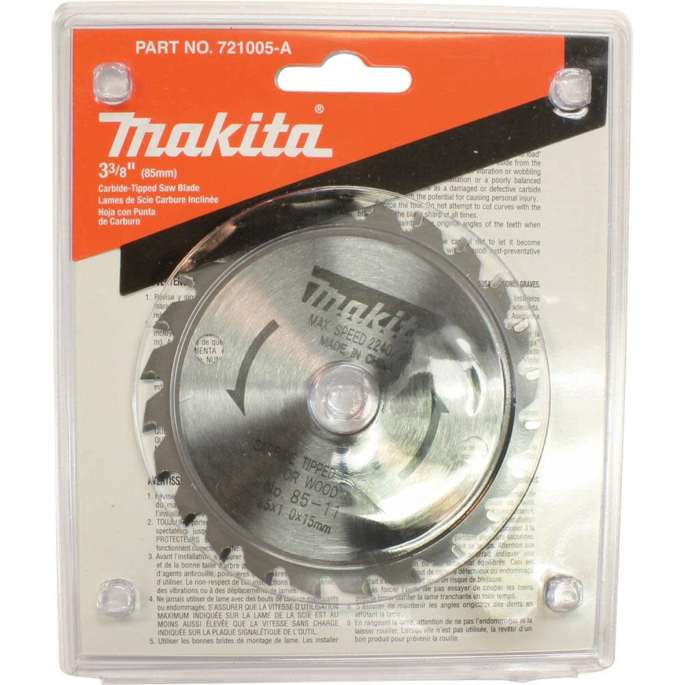 3-3/8 Inch 24T Carbide-Tipped General Purpose Circular Saw Blade 721005-A