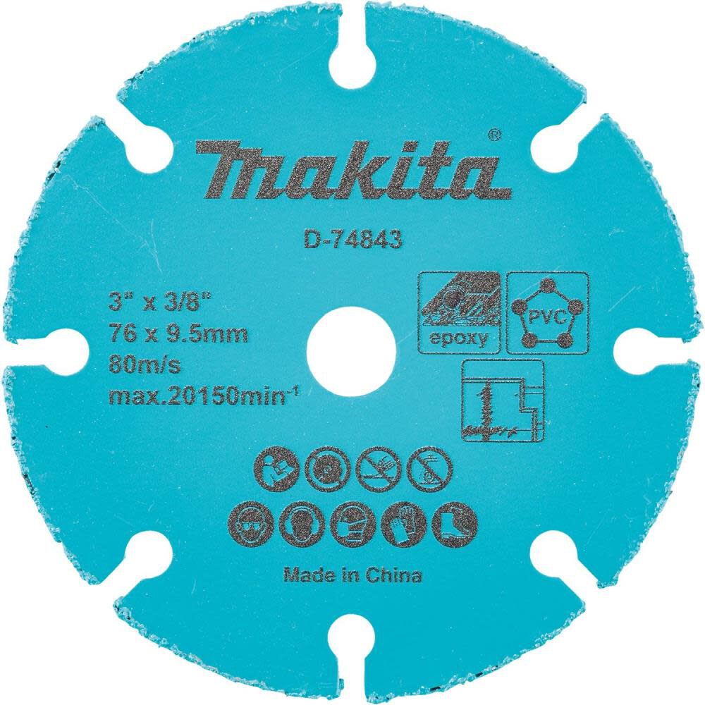 3 in Carbide Grit Abrasive Multi-Material Cut-Off Wheel D-74843