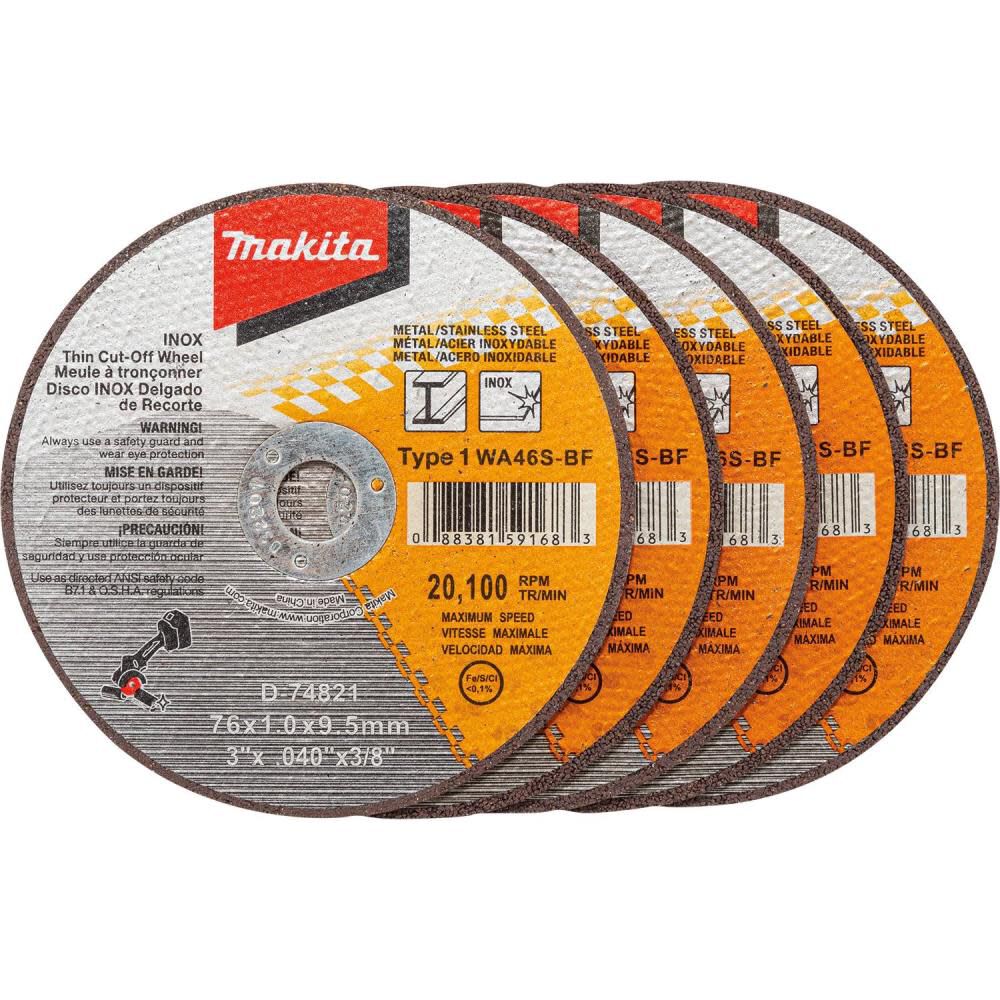 3 in Type 1 General Purpose 46 Grit Thin CutOff Wheel 5pk D-74821-5