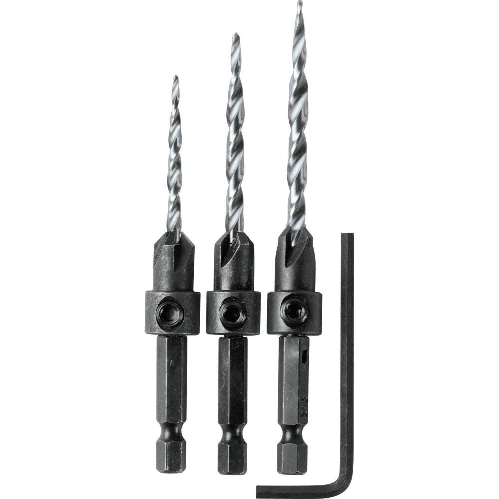 3 Pc. Countersink Set with Hex Wrench A-99661