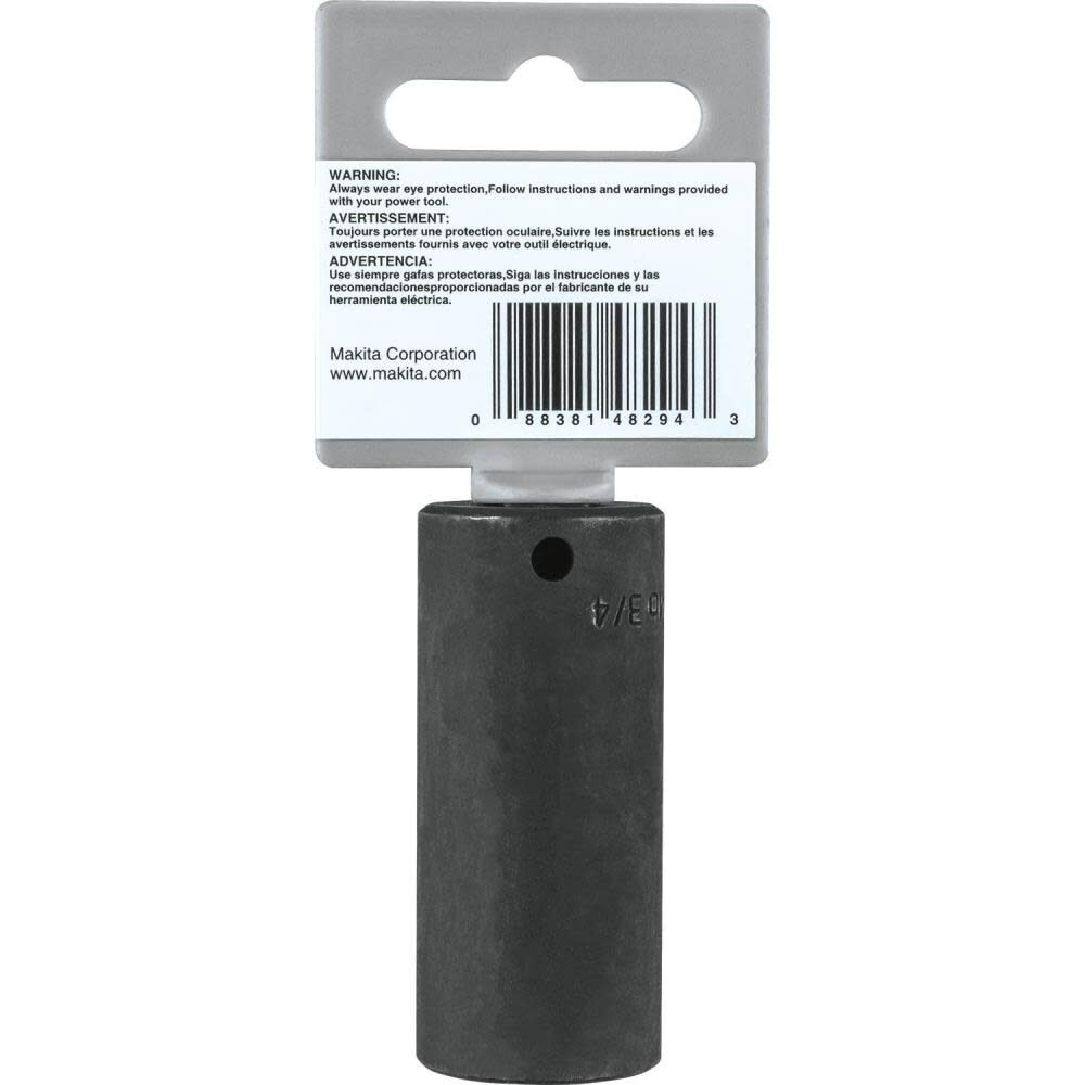 3/4 Inch Deep Well Impact Socket 3/8 Inch Drive A-99605