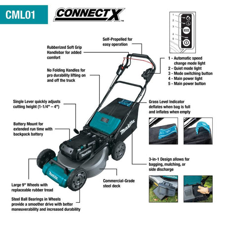 36V ConnectX Commercial Lawn Mower Self Propelled Brushless 21in (Bare Tool) CML01Z