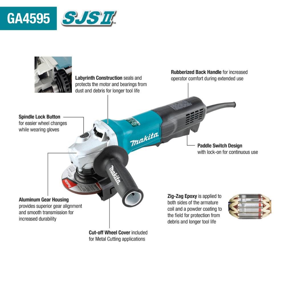 4-1/2 in SJS II High-Power Angle Grinder Paddle Switch GA4595