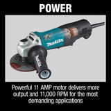 4-1/2in Paddle Switch Angle Grinder with Non-Removable Guard GA4553R