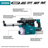 40V max XGT 1-3/16in AVT Rotary Hammer Kit with Dust Extractor GRH08M1W