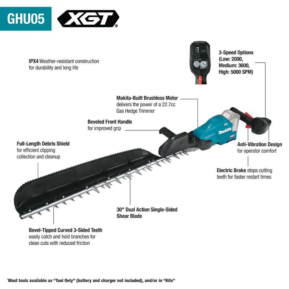 40V max XGT 30in Single Sided Hedge Trimmer Bare Tool GHU05Z