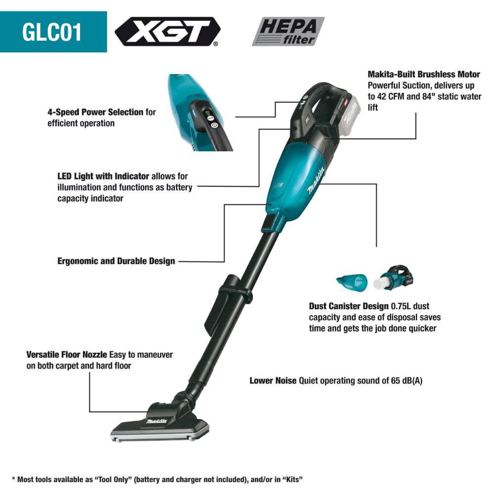 40V max XGT Compact Vacuum HEPA (Bare Tool) GLC01Z