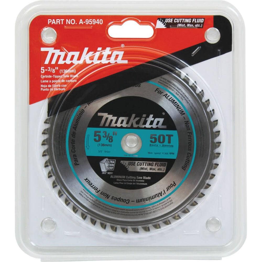 5-3/8 in. 50T Carbide-Tipped Saw Blade Aluminum A-95940