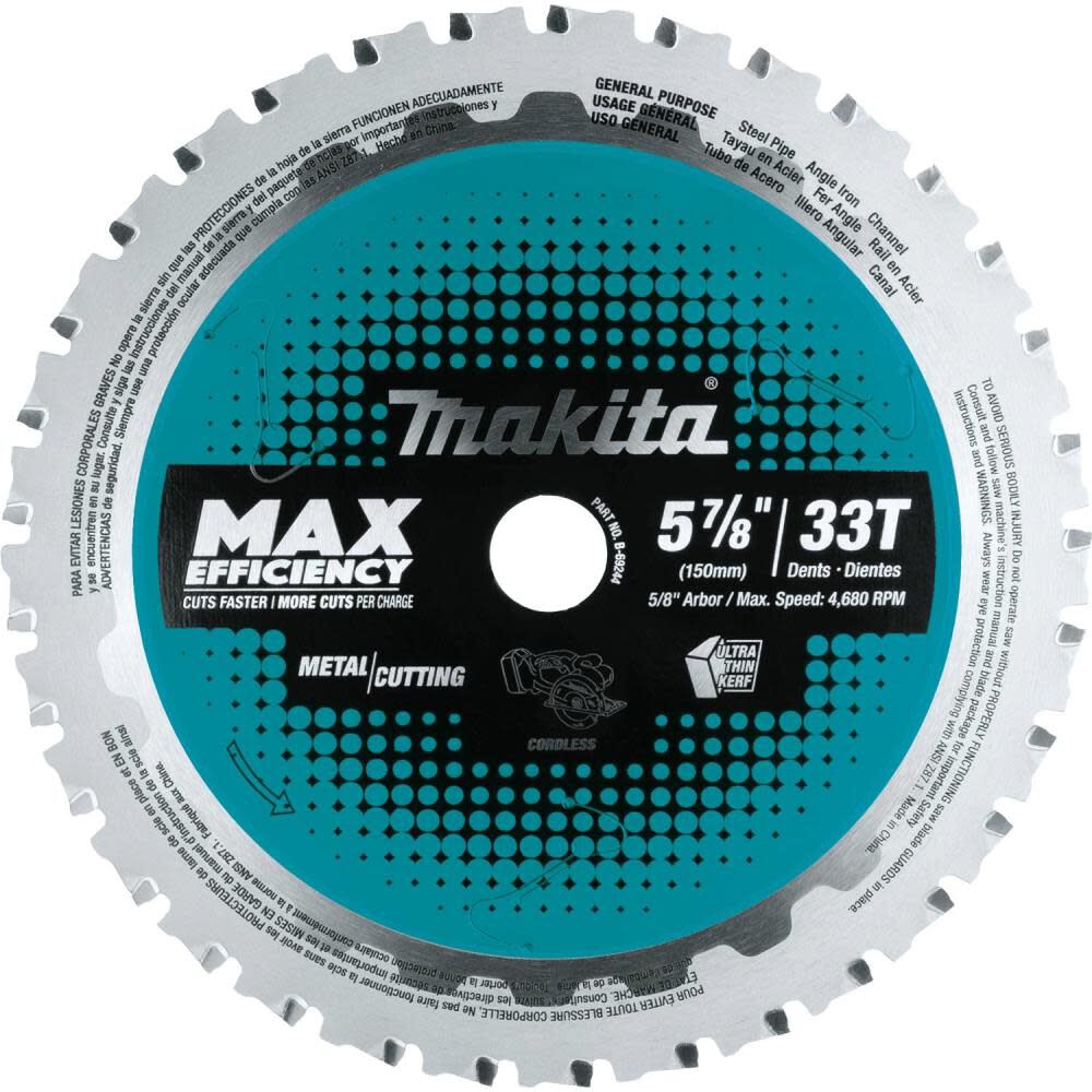 5-7/8in 33T Carbide-Tipped Max Efficiency Saw Blade Metal/General Purpose B-69244