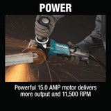 5 in SJS II High-Power Angle Grinder, Paddle Switch GA5095