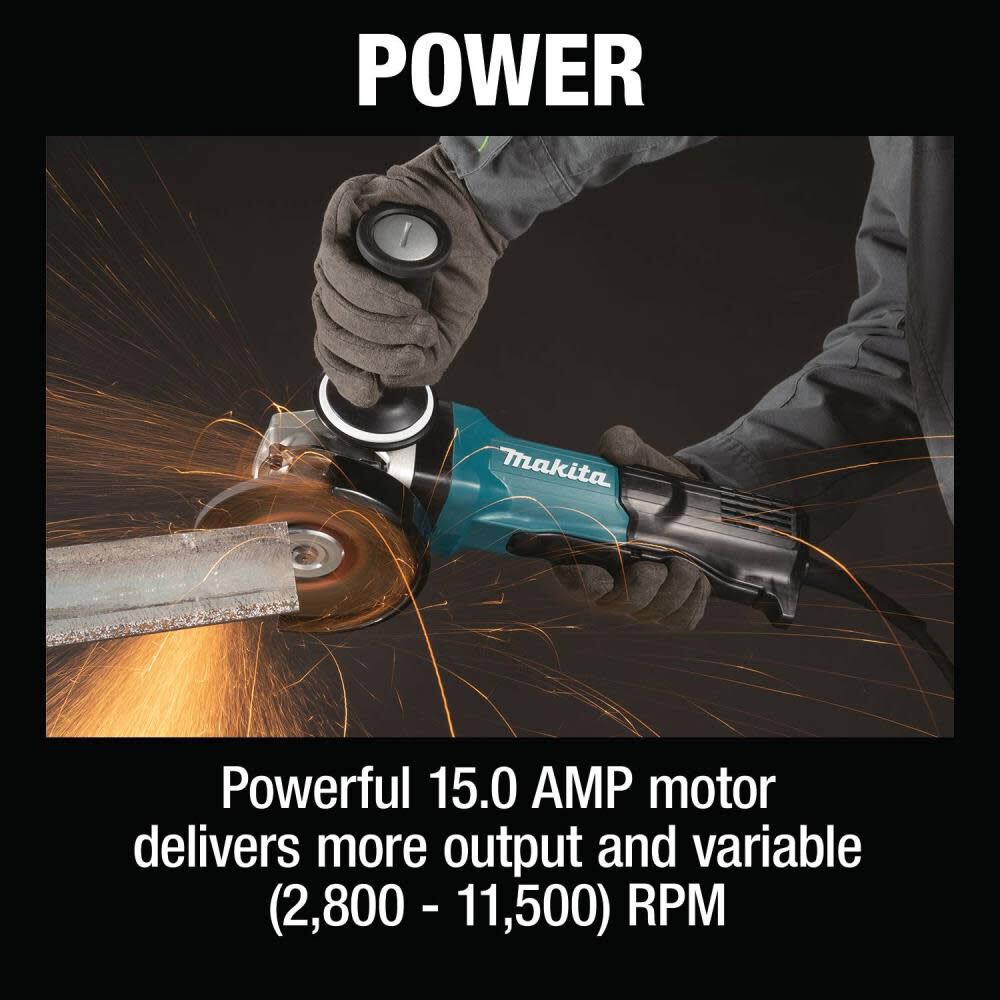 5 in SJS II High-Power Angle Grinder, Paddle Switch, with Brake GA5093