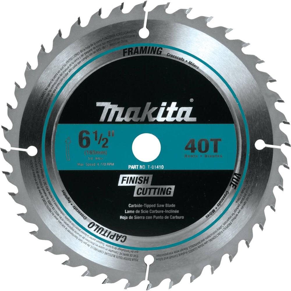 6-1/2 in. 40T Carbide-Tipped Circular Saw Blade T-01410