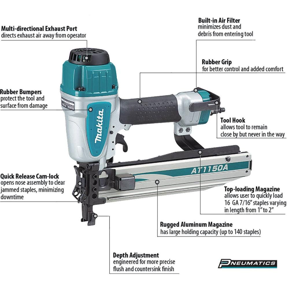 7/16 In. Medium Crown Stapler AT1150A