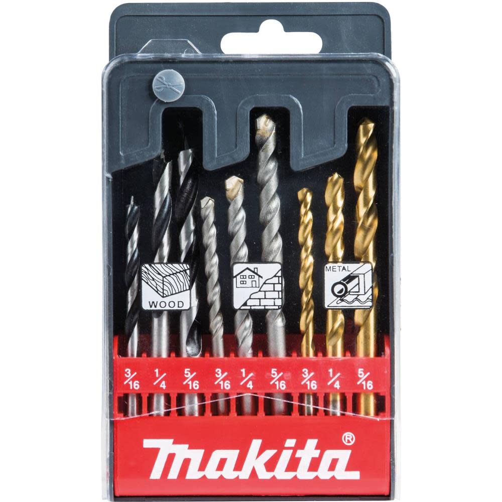 9 Pc. Assorted Drill Bit Set D-16449