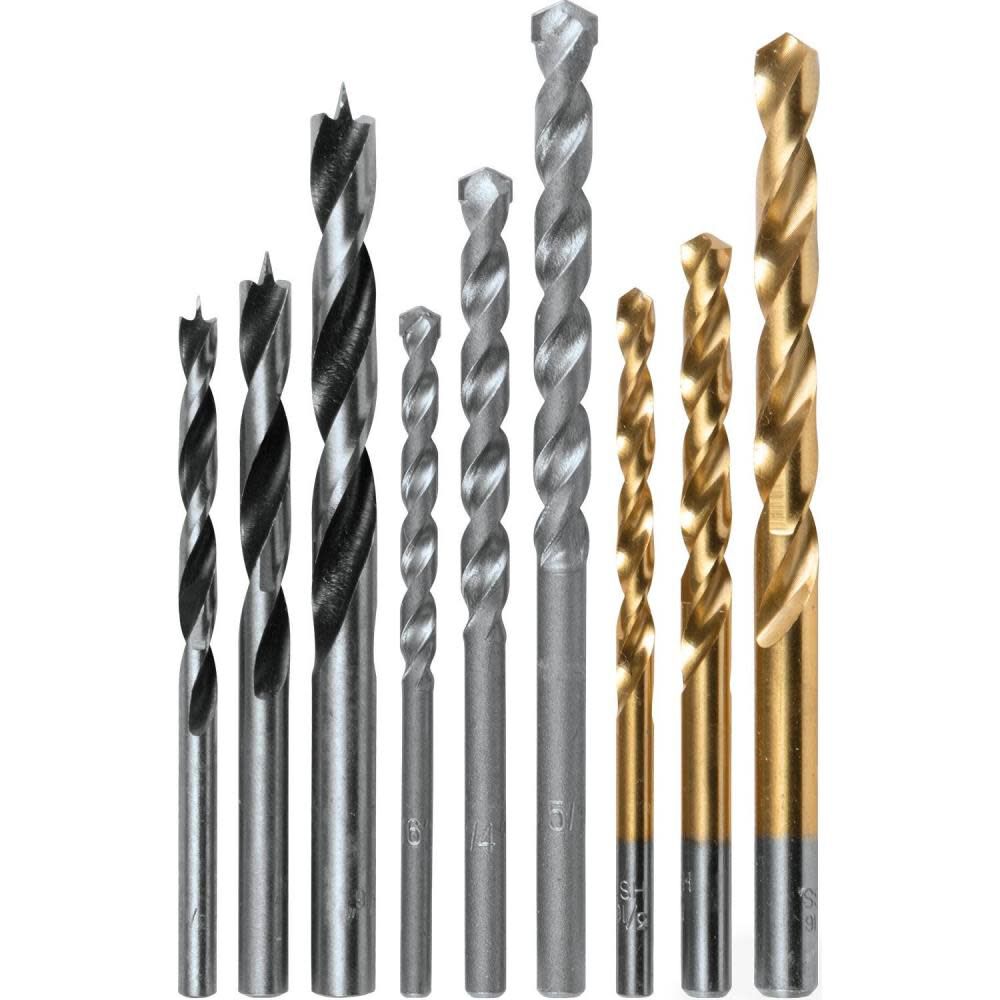 9 Pc. Assorted Drill Bit Set D-16449