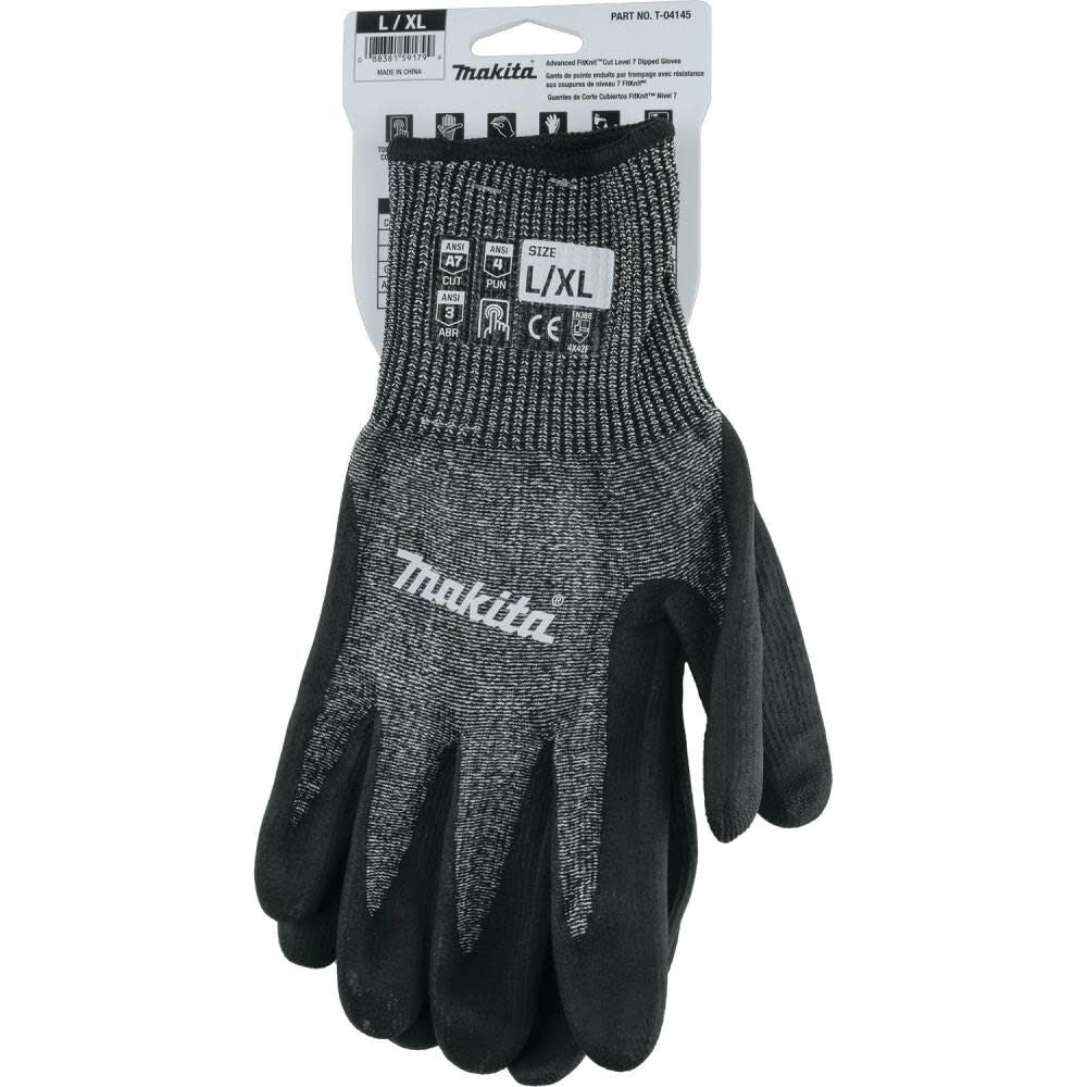 Advanced FitKnit Gloves Cut Level 7 Nitrile Coated Dipped L/XL T-04145