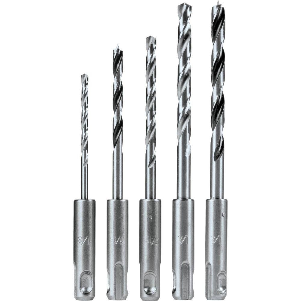 Assorted SDS-Plus Metal and Wood Drill Bit Set 5pc B-59243