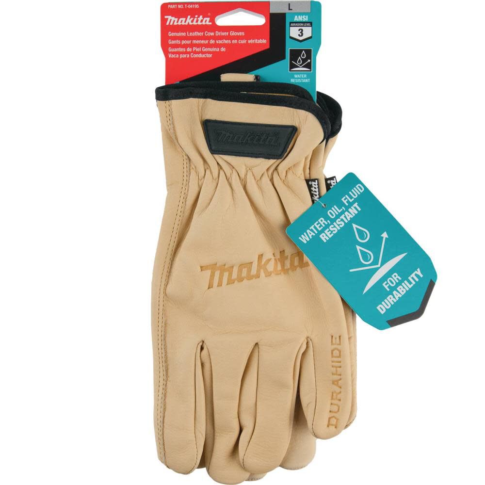 Driver Gloves Genuine Leather Cow Large T-04195