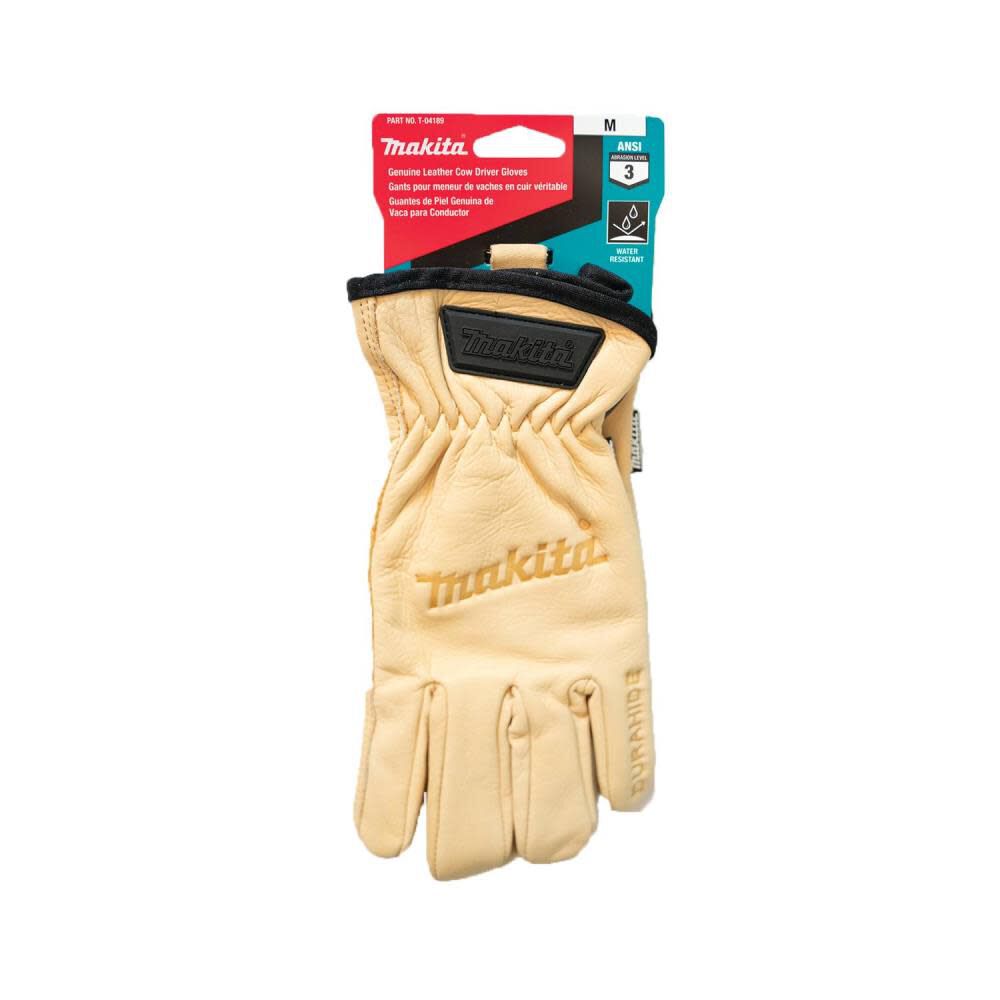 Driver Gloves Genuine Leather Cow Medium T-04189